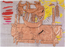 Ohne Titel 1979 , Mischtechnik auf Papier, 106 x 146 cm
