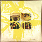 �bermalung,  Stoffwechsel, 1977, 100 x 100 cm 